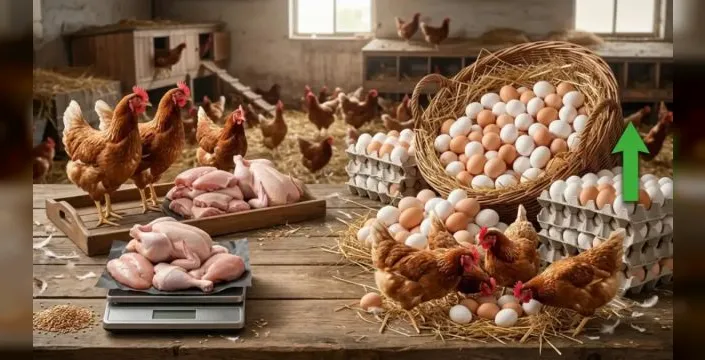 Ağustos ayında tavuk eti ve yumurta üretimi arttı