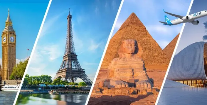 AJet yurt dışı uçuşlarda 39 eurodan başlayan fiyatlar sunuyor