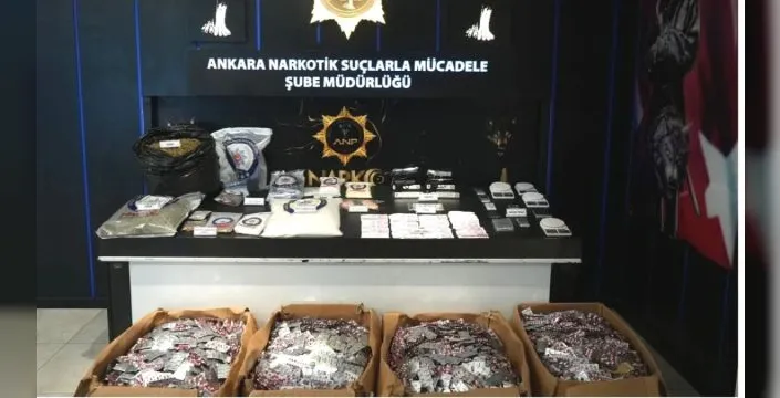 Ankara'da uyuşturucu operasyonu: 614 bin hap ele geçirildi