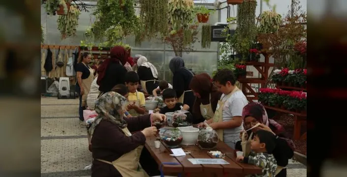 Bahçem Çayırova'da teraryum atölyesi düzenlendi