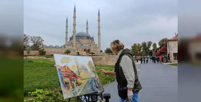 Balkanlı ressamlar Selimiye Camisi'ni resmetti