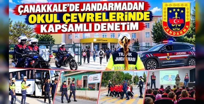 Çanakkale'de okul çevrelerinde jandarma denetimi yapıldı