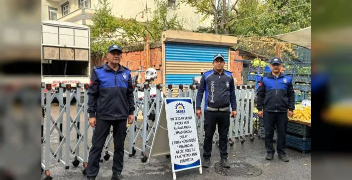 Gebze'de pazar yerlerinde tezgâhlar denetlendi