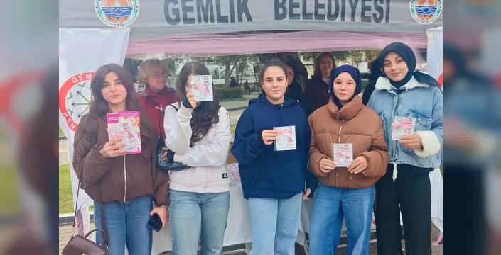 Gemlik'te meme kanseri farkındalığı için etkinlik