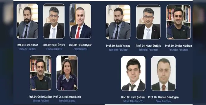 Isparta Uygulamalı Bilimler Üniversitesi'nden 7 akademisyen öne çıktı
