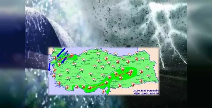 Meteoroloji'den sağanak ve fırtına uyarısı
