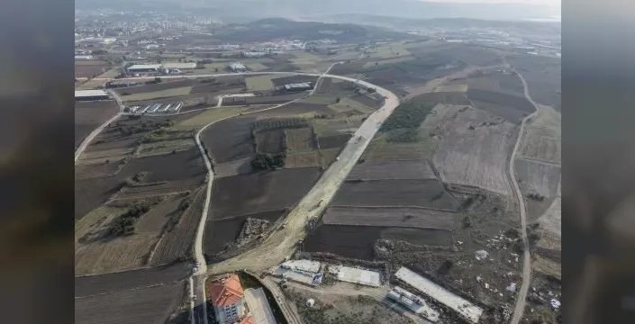 Nilüfer ilçesinde yeni ulaşım yolu inşaatı sürüyor
