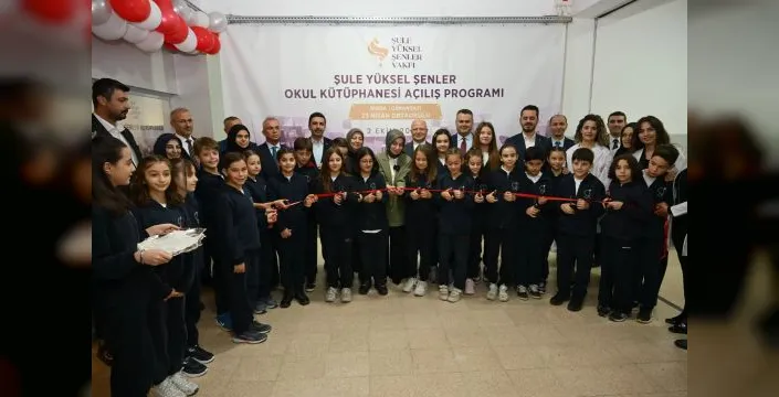 Osmangazi'deki 23 Nisan Ortaokuluna yeni kütüphane açıldı